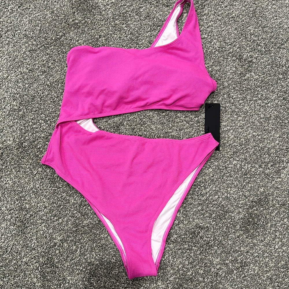 Nwt Mono B Pink Bathing Suit Size 3xl. Quality! Connected At Waist